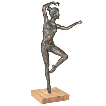 Sculpture « Équilibre » de Damiano Taurino, bronze sur bois