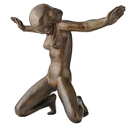 Bronzeskulptur "Grief" (1921) von Georg Kolbe