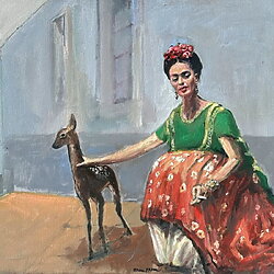 Ölgemälde "Frida, Granizo" (2025) von Arun Prem (Unikat)