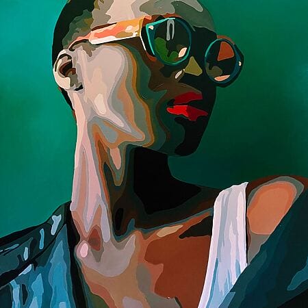 “Strength and conviction” (2023) von Nana Artamonova, Öl auf Leinwand