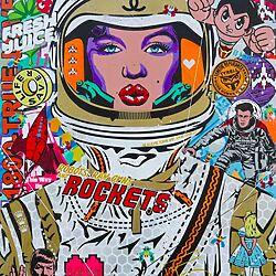 Mixed-Media Gemälde "Lavender Cadet" (2024) von Franko