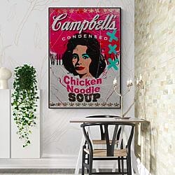 Pop Art Gemälde „Noodle Liz“ (2023) von Franko, Mixed Media auf Leinwand