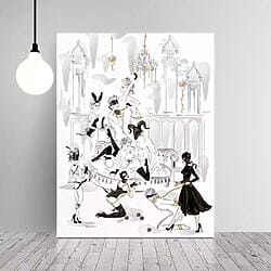 "The Secret Room N°405" (2020) von Artemisia, Tuschezeichnung im Art déco Stil