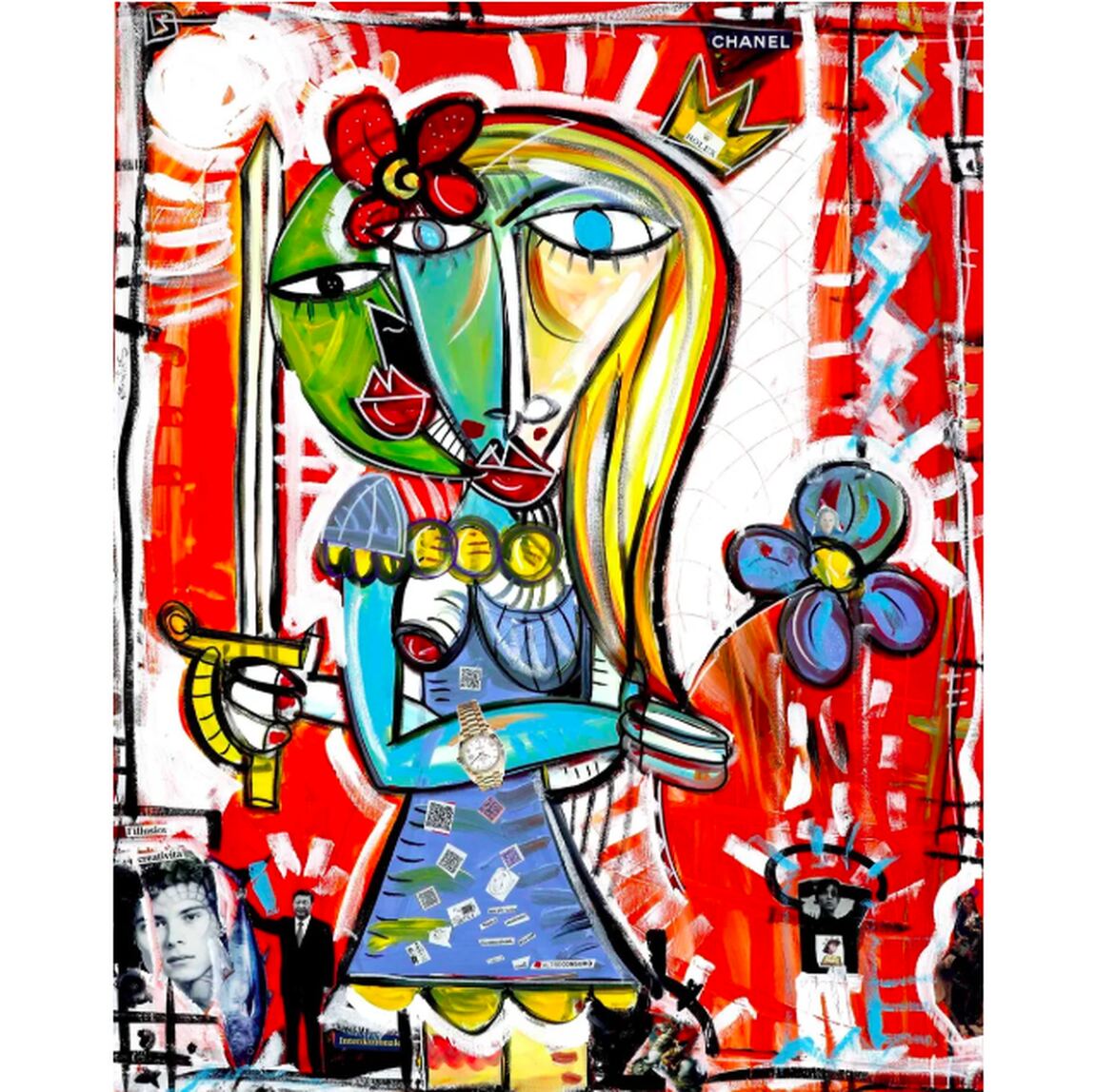 Cubist painting &quot;Chanel&quot; (2025) by Alessandro Siviglia
