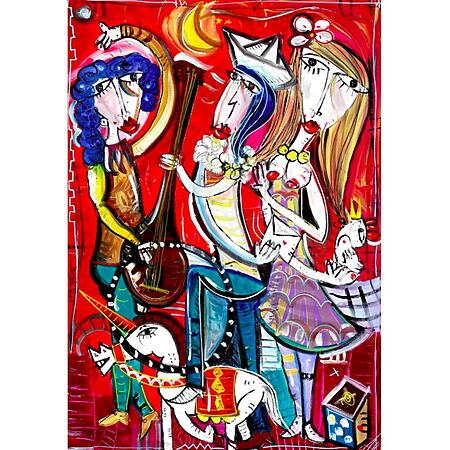 "E' Bello il Divertimento" (2025) von Alessandro Siviglia, Acryl auf Leinwand