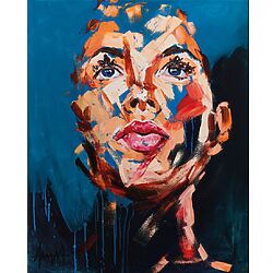 Dipinto ad olio espressivo "Vedi la luce" (2023) di Anna Schellberg