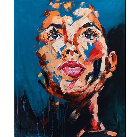 Dipinto ad olio espressivo "Vedi la luce" (2023) di Anna Schellberg