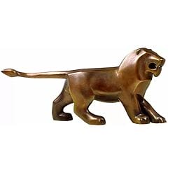 Semi-abstrakte Bronzekulptur "Kleiner Löwe" von SIME