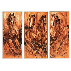 Limitiertes Triptychon "Aufbruch" von Kerstin Tschech, Giclée auf Leinwand