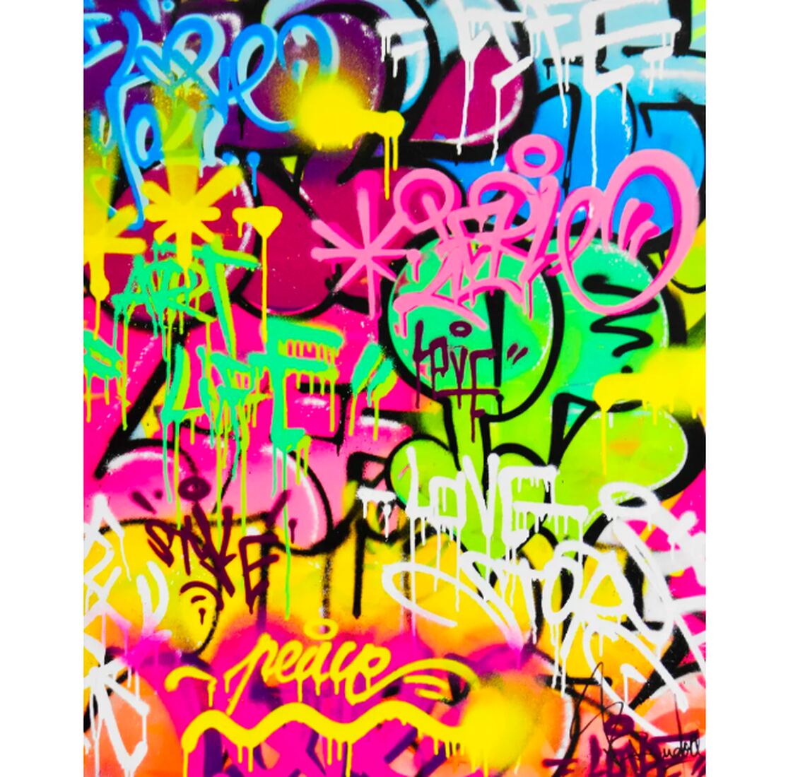 Graffiti-Gemälde „URBAN COLORS“ (2020) von Vincent Bardou