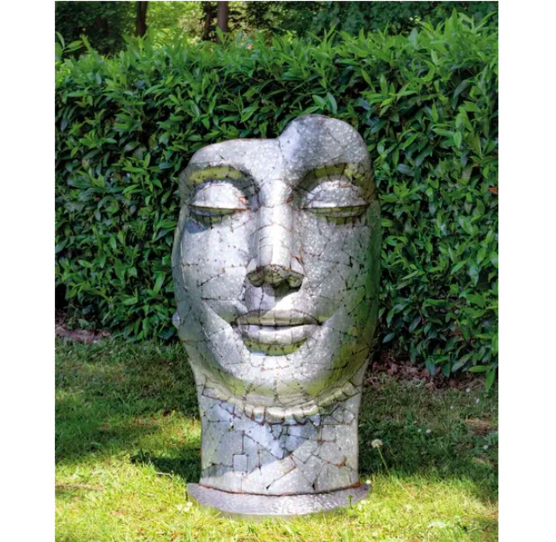 Weatherproof garden sculpture &quot;Bust of Le Rêve&quot; made of metal