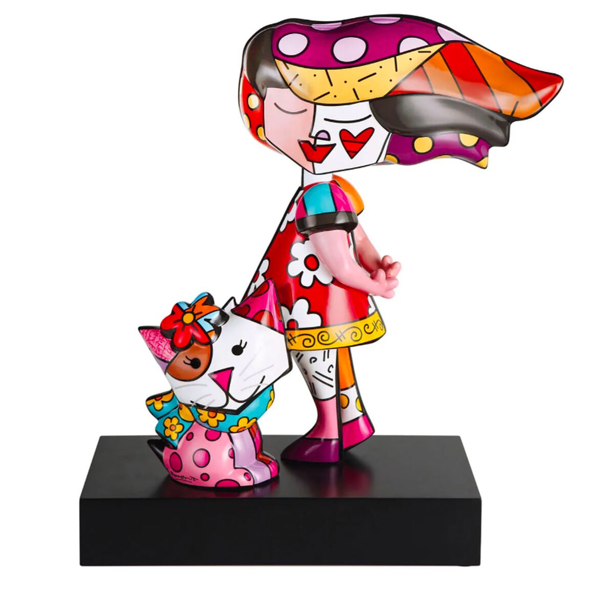 Porcelain sculpture &quot;My Lovely Friend&quot; by Romero Britto, limited edition