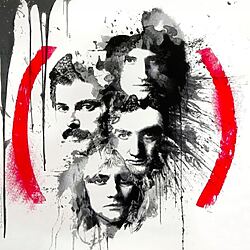 “Queen Product (Red)” (2014) by Mr. Brainwash, hand-signed screen print