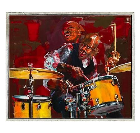 Wandbilder "Drummer in Motion" von Jürgen Born, limitierte Giclée Fine Art Print Edition