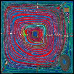 Abstrakte Bilder - Wellness für die Seele Kunstwerke abstrakte kunst Friedensreich Hundertwasser: "Der große Weg", Kunstwerk als Reproduktion