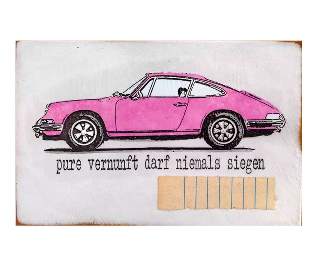 &quot;Pure reason must never win&quot; by Jan M. Petersen, reproduction on Alu-Dibond