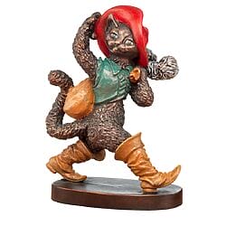 Handbemalte Skulptur "Der gestiefelte Kater" von Jochen Bauer
