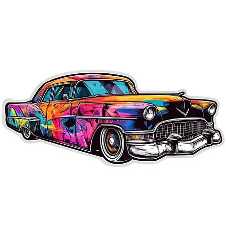 Pop-Art Wandobjekt "Cadillac" (2024) von Cheeky Bunny