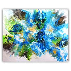 Malediven abstraktes Bild Leinwand blau grün Original Gemälde kaufen
