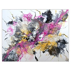 Marslandschaft abstraktes Gemälde rosa beige Acrylgemälde moderne Kunst