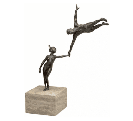 Bronzeskulptur "Vertrauen - Kunststück Partnerschaft" von Antonio de Andrés-Gayón